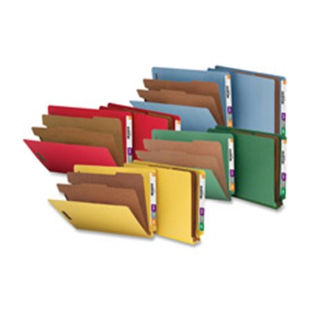 DAVENPORT Classification Folders; End Tab; Ltr; 2-Div; 10-BX; Blue, 10PK DA824373